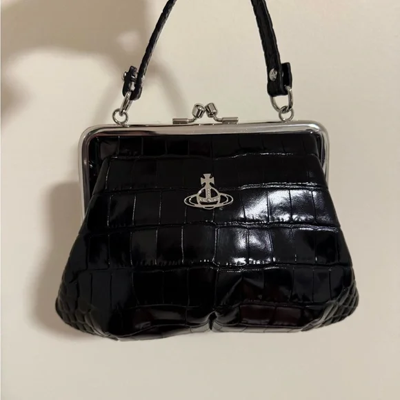 Vivienne Westwood Glossy Black Mini Bag